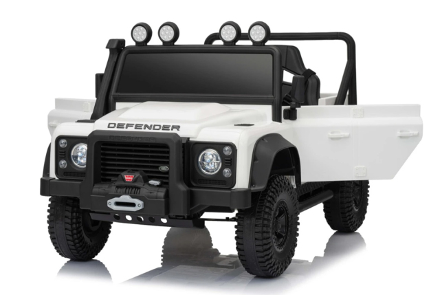 Land Rover Defender 110 SVX Concept elbil til børn, 2x100W, Hvid