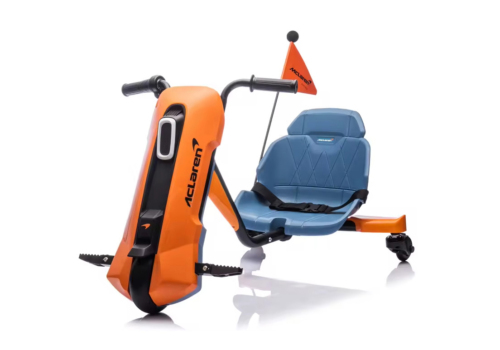 Elektrisk McLaren 970 Drift Trike til børn med topfart på 8 km/t., 360 graders spin og justerbart sæde.