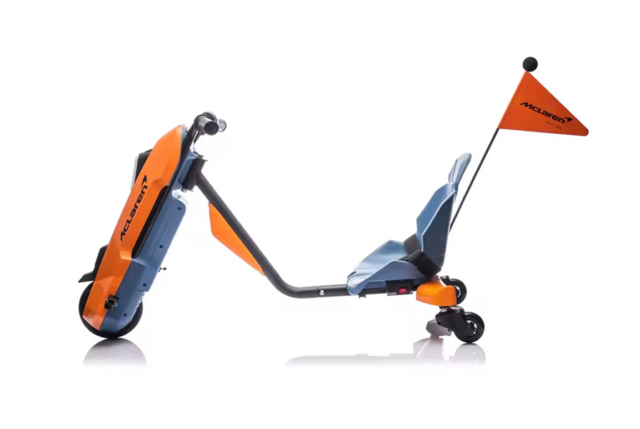 Elektrisk McLaren 970 Drift Trike til børn med topfart på 8 km/t., 360 graders spin og justerbart sæde.