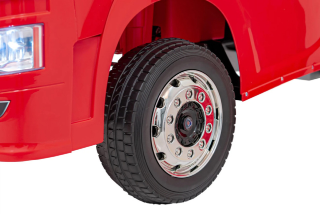 Rød elektrisk Scania 500R Lastbil til børn med 4x12V motorer. Scania Lastbil til børn.