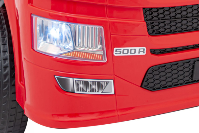 Rød elektrisk Scania 500R Lastbil til børn med 4x12V motorer. Scania Lastbil til børn.