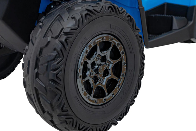 Blå Can-Am Outlander ATV, EVA-gummihjul og lædersæde, 4x24V 200W