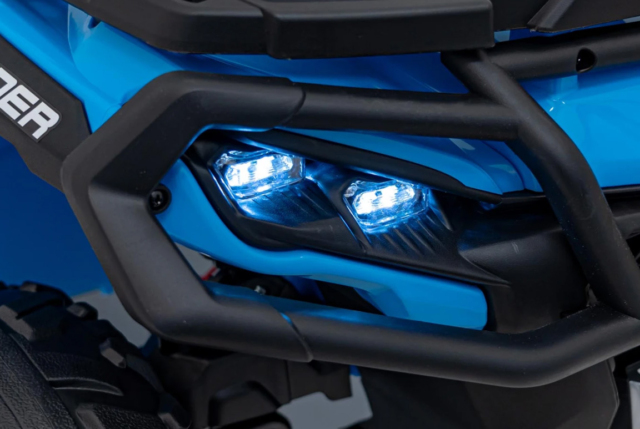 Blå Can-Am Outlander ATV, EVA-gummihjul og lædersæde, 4x24V 200W
