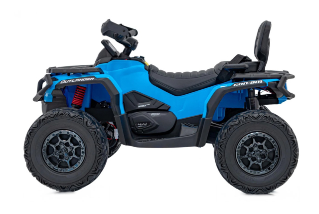 Blå Can-Am Outlander ATV, EVA-gummihjul og lædersæde, 4x24V 200W