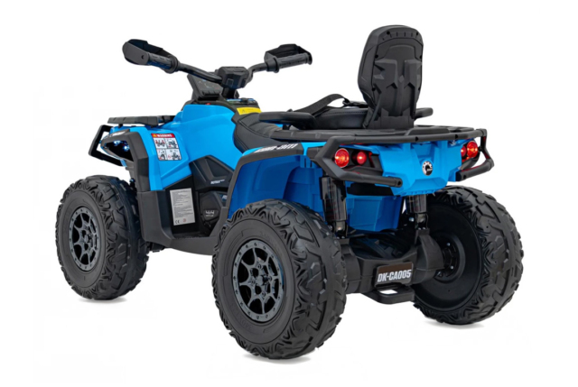 Blå Can-Am Outlander ATV, EVA-gummihjul og lædersæde, 4x24V 200W