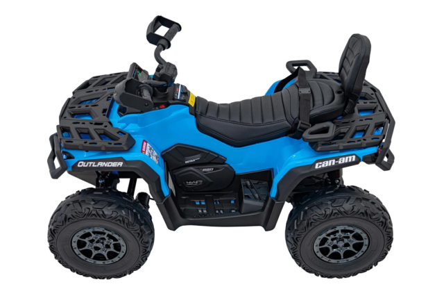 Blå Can-Am Outlander ATV, EVA-gummihjul og lædersæde, 4x24V 200W