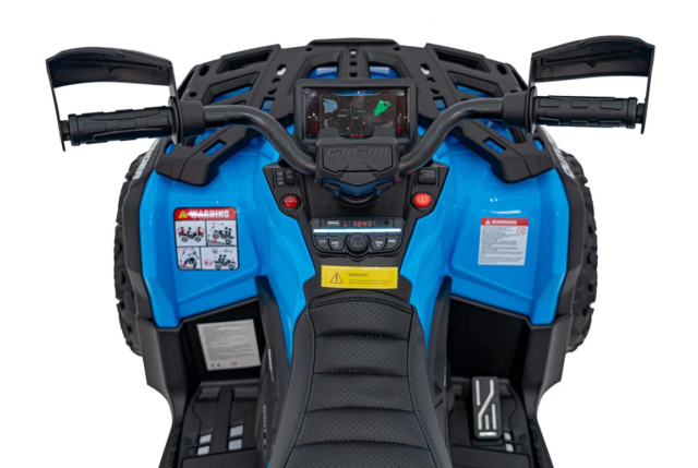 Blå Can-Am Outlander ATV, EVA-gummihjul og lædersæde, 4x24V 200W
