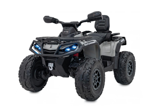 Grå Can-Am Outlander ATV, EVA-gummihjul og lædersæde, 4x24V 200W