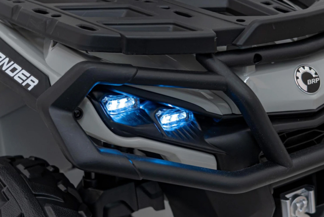 Grå Can-Am Outlander ATV, EVA-gummihjul og lædersæde, 4x24V 200W