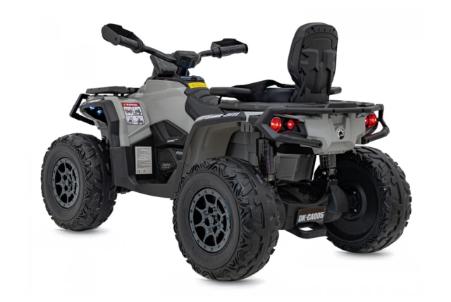 Grå Can-Am Outlander ATV, EVA-gummihjul og lædersæde, 4x24V 200W