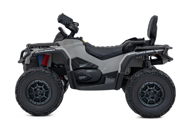 Grå Can-Am Outlander ATV, EVA-gummihjul og lædersæde, 4x24V 200W