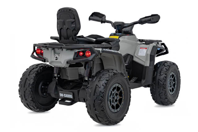 Grå Can-Am Outlander ATV, EVA-gummihjul og lædersæde, 4x24V 200W