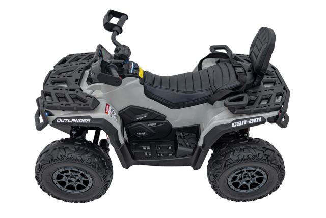 Grå Can-Am Outlander ATV, EVA-gummihjul og lædersæde, 4x24V 200W