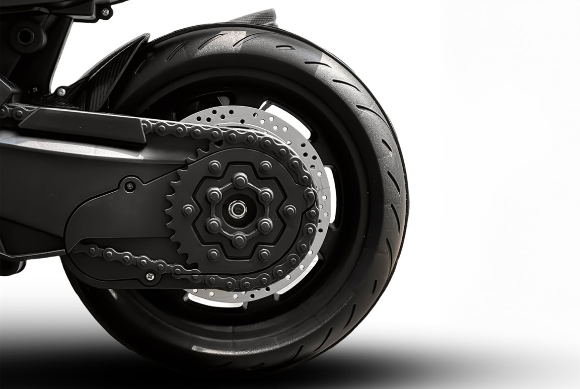 Pink KTM 1290 Super Duke RR motorcykel til børn med 2x12V motorer og lithium batteri.