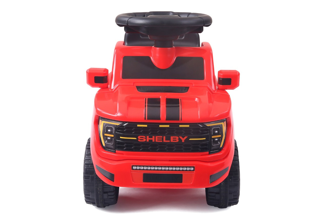 Rød Ford Shelby F150 Raptor gåbil til børn – med værktøjssæt og trailer