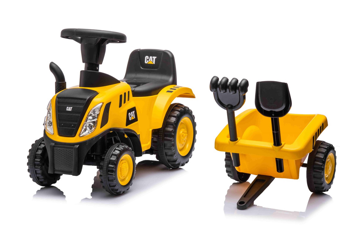 CAT Caterpillar Gå-traktor med trailer og værktøj – Adskilt traktor og traler.