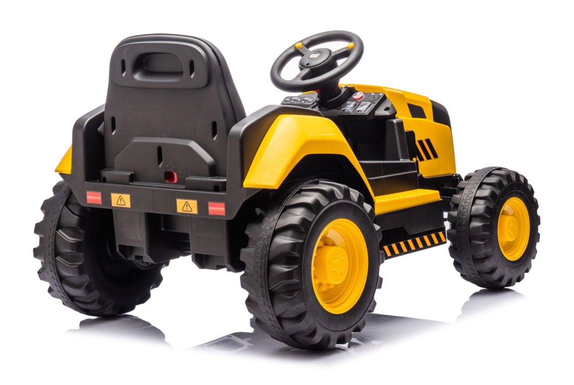 Sjov elektrisk CAT Caterpillar El-Traktor til børn - bagende