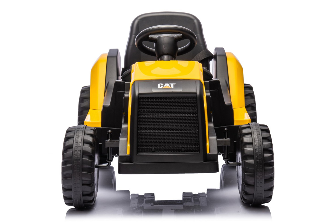 Sjov elektrisk CAT Caterpillar El-Traktor til børn - Set forfra