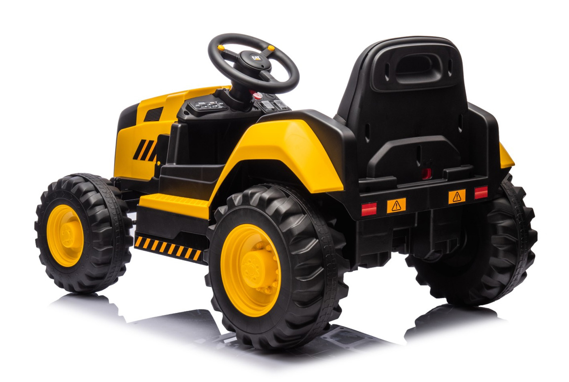 Sjov elektrisk CAT Caterpillar El-Traktor til børn - bagende