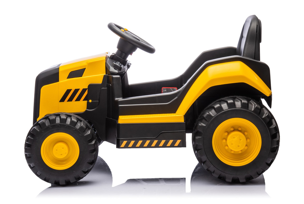 Sjov elektrisk CAT Caterpillar El-Traktor til børn - Set fra siden af