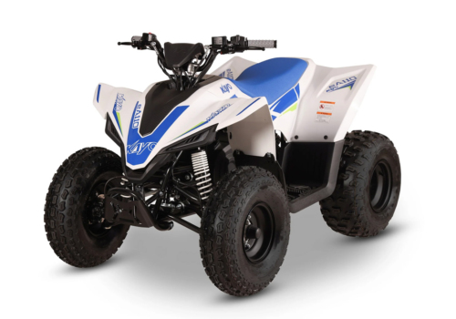 Ny elektrisk Kayo eA110 ATV til børn, unge og voksne. Topfart på 40 km/t. En super fed offroad ATV til alle aldre.