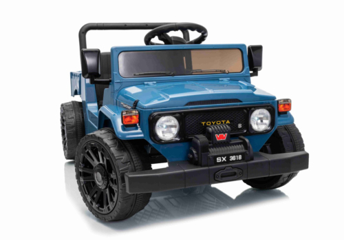 Blå Toyota Land Cruiser FJ45 Pickup med elektrisk tiplad, 2x35W med lithium