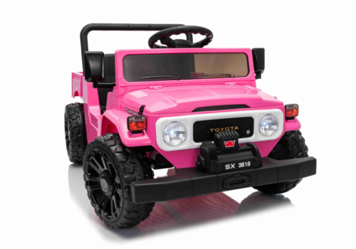 Pink Toyota Land Cruiser FJ45 Pickup med elektrisk tiplad, 2x35W med lithium