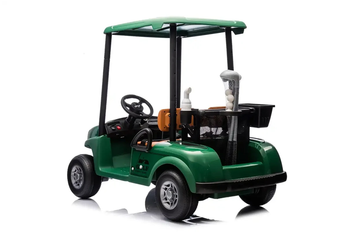 Grøn Green Master Buggy Golfbil til børn, 24V, 2x200W motorer. Plads til 2 børn.