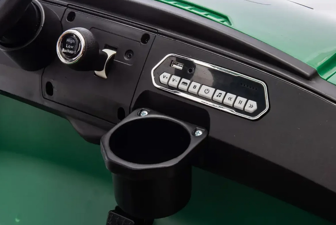 Grøn Green Master Buggy Golfbil til børn, 24V, 2x200W motorer. Plads til 2 børn.