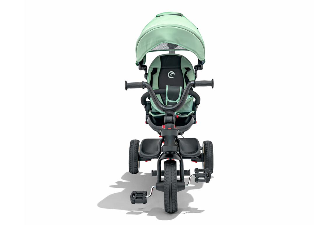 Trehjulet cykel med kaleche til børn – 3-i-1 SporTrike Rider (1–5 år), Grøn