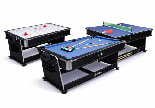 3-i-1 Stanlord LUCCA Multispillebord - Pool, Airhockey og Bordtennis