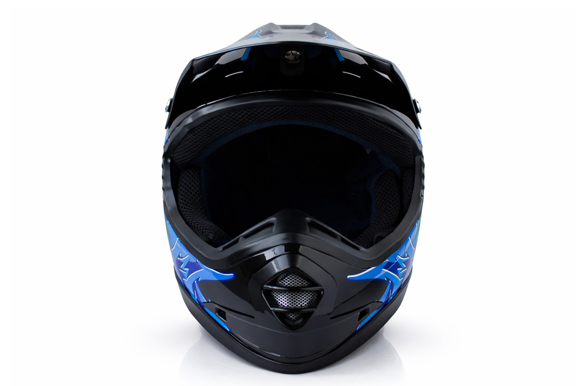 Godkendt ATV- og Crosserhjelm til børn – Blue Beast.