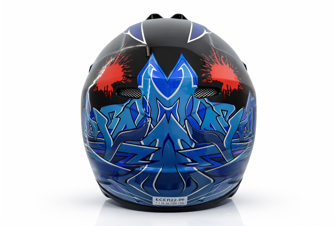 Godkendt ATV- og Crosserhjelm til børn – Blue Beast.