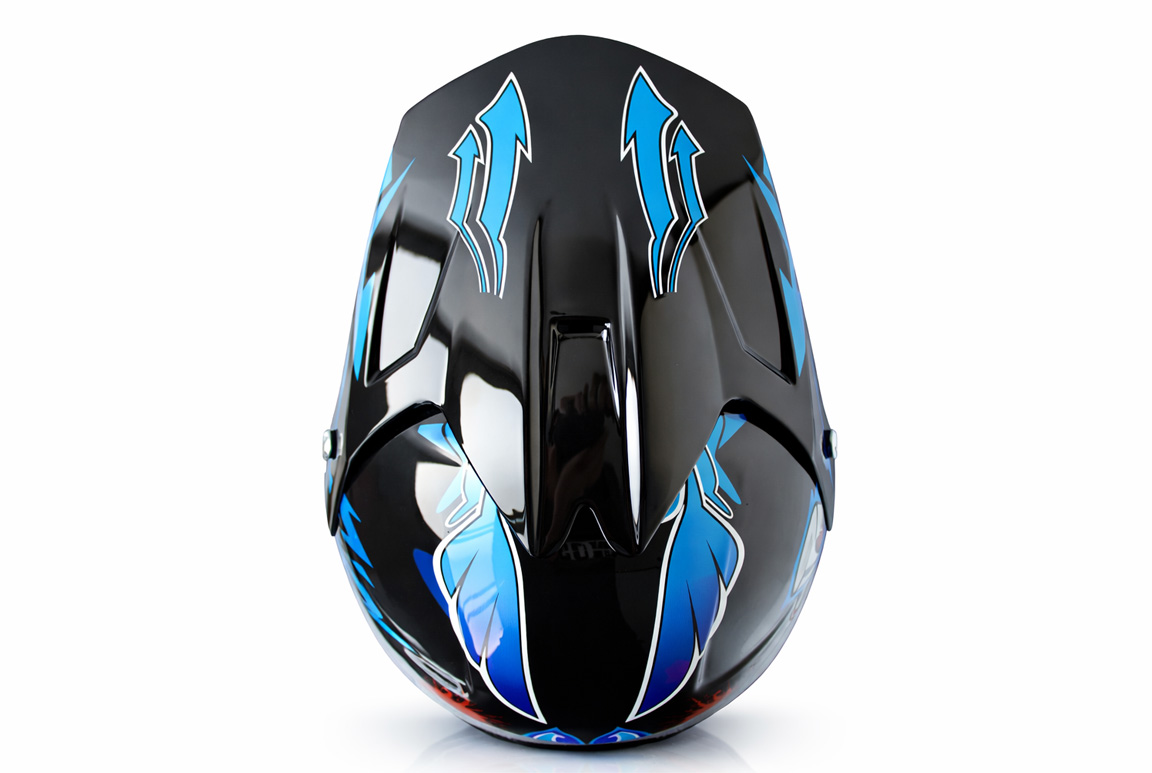 Godkendt ATV- og Crosserhjelm til børn – Blue Beast.