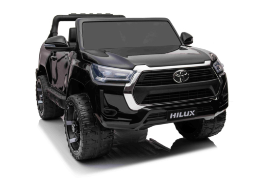 Elektrisk Toyota Hilux Pickup til børn, 2x12V med Lithiumbatteri, lædersæder, affjedring på alle hjul og EVA-gummihjul.