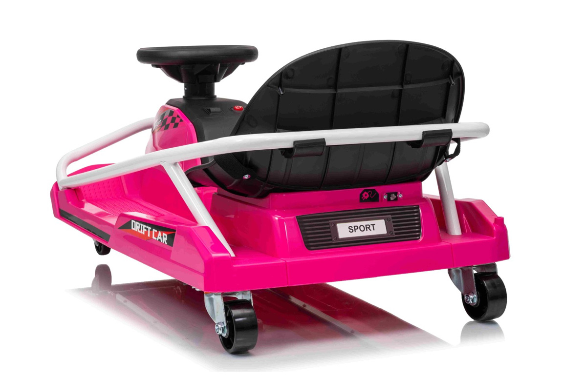 Pink Super Garage Drift Kart til børn - elektrisk gokart med drift-funktion, 14 km/t.