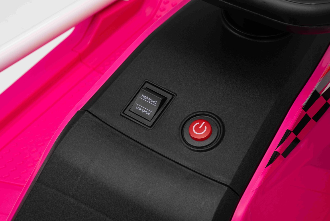 Pink Super Garage Drift Kart til børn - elektrisk gokart med drift-funktion, 14 km/t.