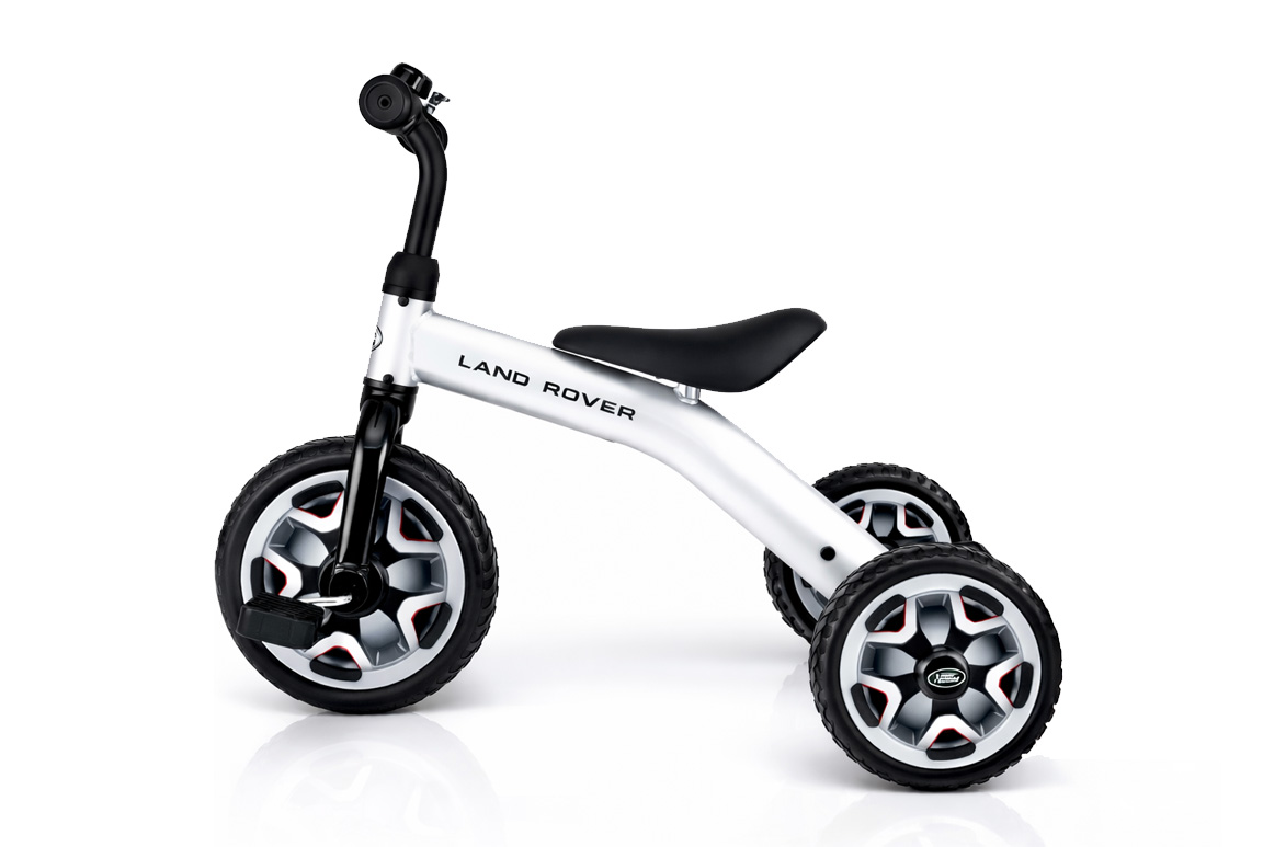 Rastar Land Rover trehjulet cykel til børn fra 2 år. Høj kvalitet og bygget i Carbonstål.