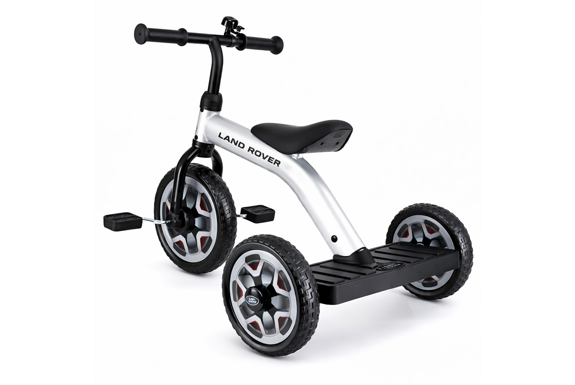 Rastar Land Rover trehjulet cykel til børn fra 2 år. Høj kvalitet og bygget i Carbonstål.