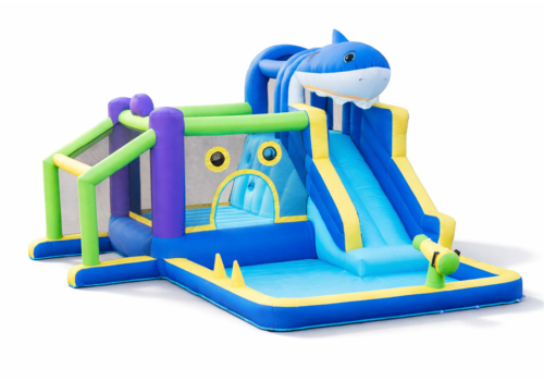 Bestway Shark Mega Vandland og Hoppeborg – gør haven til sommerens fedeste vandland til børn.