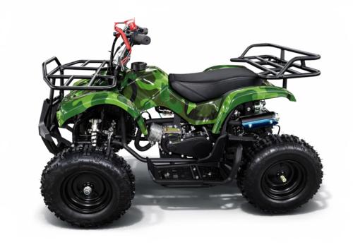 Vild 49cc MiniRanger Camo Benzin ATV til børn, Fuldautomatisk, 40 km/t.