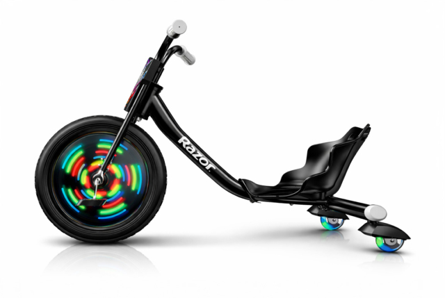 Razor Rip Rider Lightshow Razor RipRider 360 Lightshow - Sjov driftcykel m. LED-lys til børn