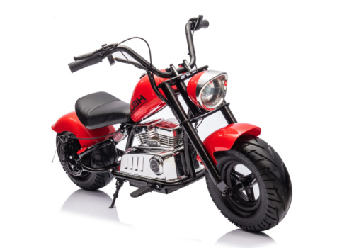 Rød HELD Blackstrike Warrior Chopper til børn, 36V, 350W brushless, Topfart 26 km/t.