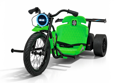 Hurtig elektrisk Grøn Sport Drift-Trike til børn, 24V, 14 km/t..