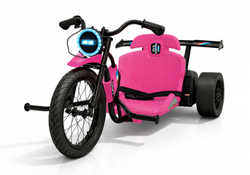 Hurtig elektrisk Pink Sport Drift-Trike til børn, 24V, 14 km/t..