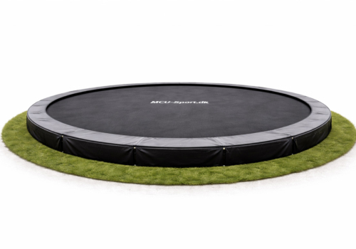 Stor MCU-Sport Nedgravet / Inground Trampolin Ø430 cm (4,3 m.). Stor rund havetrampolin til at grave ned i haven.
