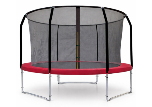 Premium rød MCU-Sport Pro-Line V3 Trampolin med sikkerhedsnet Ø305 cm.