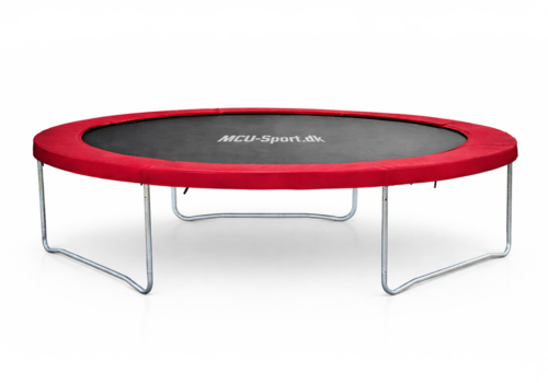 Premium rød MCU-Sport Pro-Line V3 Trampolin Ø305 cm. EN71 godkendt trampolin.