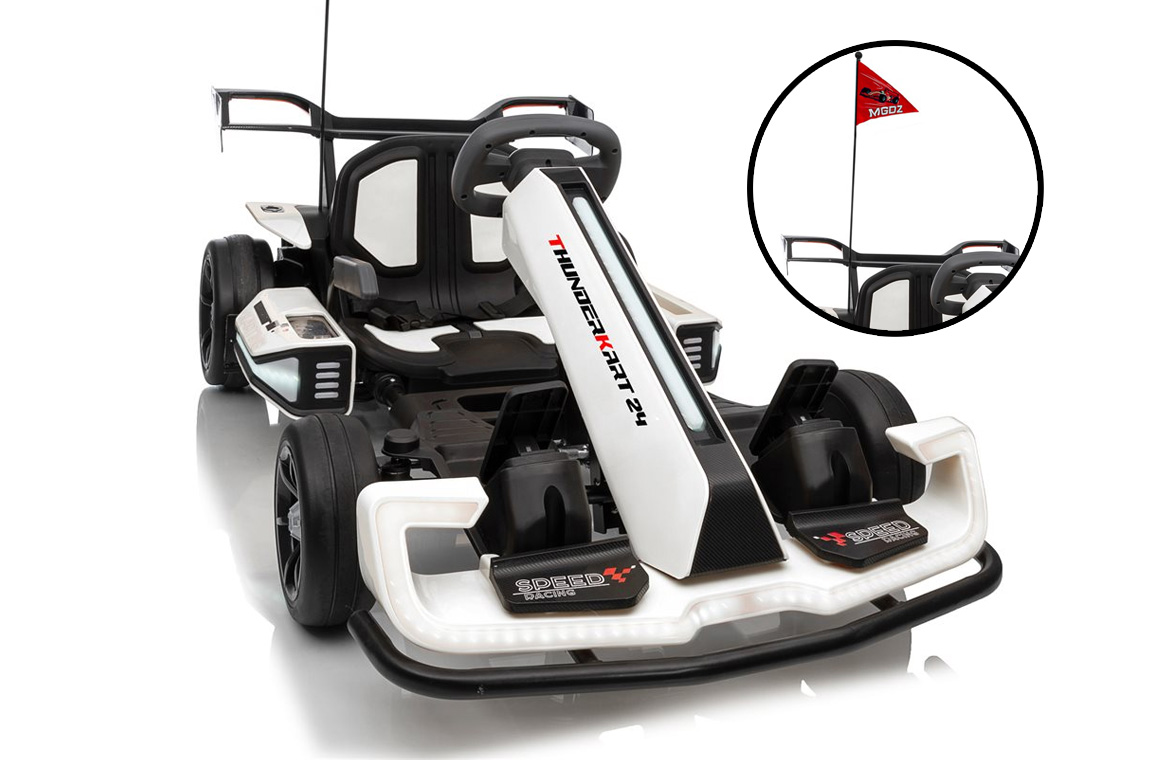 Thunderkart Drifter 24V Gokart til børn med topfart på 20 km/t, 2x200W Silent motorer og en super sjov driftfunktion.