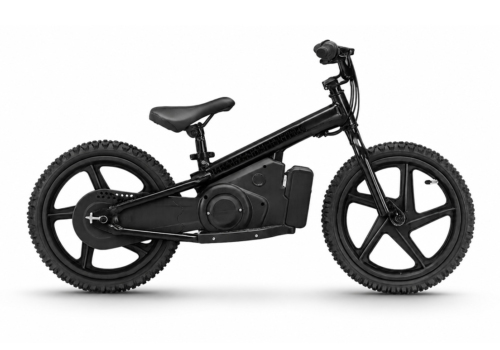 16" Travis Black El-løbecykel til børn fra ca. 4-5 år og opefter - Topfart 13-24 km/t. - Med udtageligt batteri.